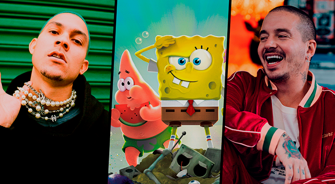 J Balvin y Tainy participan en el soundtrack oficial de la película de Bob Esponja | VIDEO