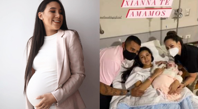 Samahara Lobatón dio a luz a su primera bebé y es acompañada por Melissa Klug y Abel Lobatón