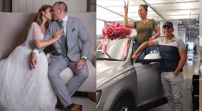 Rafael Fernández le regaló una camioneta a Karla Tarazona por su primer mes de casados