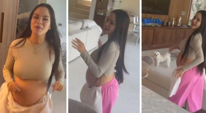 Natti Natasha muestra su rutina de ejercicios durante su embarazo | VIDEO