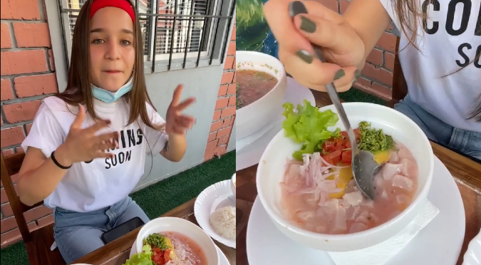 Influencer ecuatoriana asegura que el ceviche peruano lleva tomate y palta | VIDEO