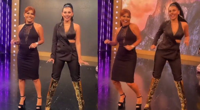 Magaly Medina y Stephanie Valenzuela bailaron al ritmo de 