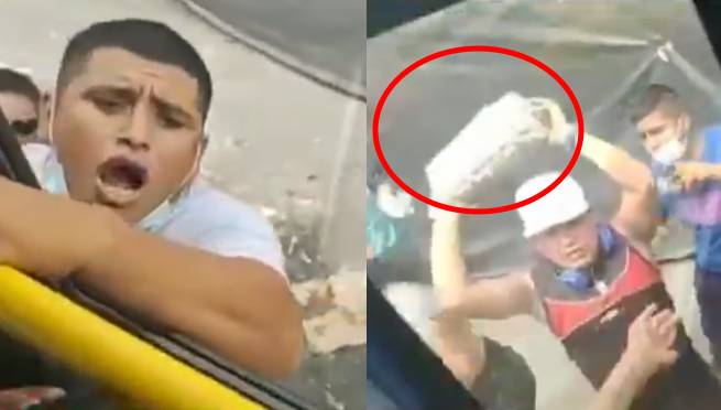 Los Olivos: delincuentes atacan microbús para rescatar a compañero que quiso robar a una pasajera |VIDEO