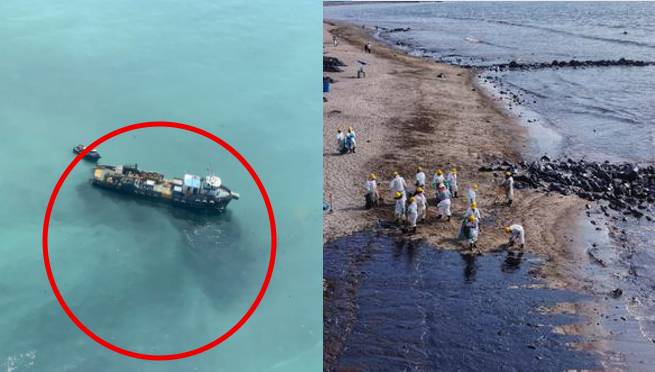 La Marina confirma nuevo derrame de petróleo en el mar peruano |FOTO