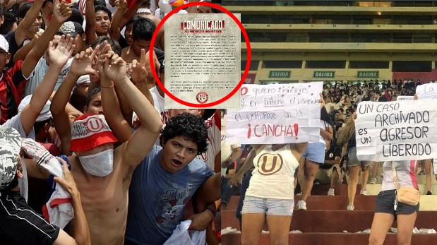Barra de la U amenaza a chicas cremas que protestaron en contra de Andy Polo | FOTO