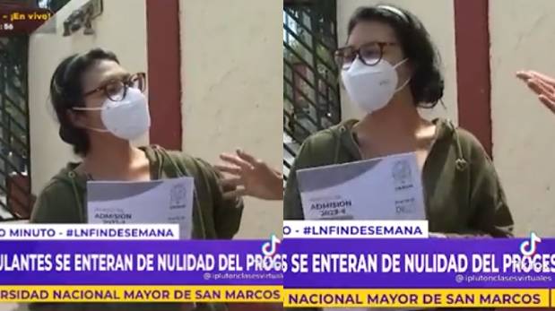 Joven se entera en vivo que su examen de admisión en San Marcos fue anulado | VIDEO