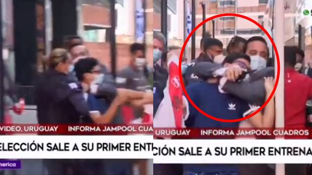 Hincha peruano es cogoteado por seguridad al intentar abrazar al Christian Cueva | VIDEO