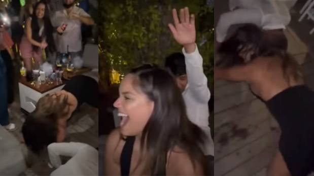 Andrea San Martín muestra más de la cuenta al hacer el baile de Anitta |VIDEO