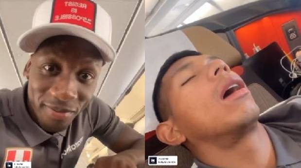 Luis Advíncula le hace cruel broma a Edison Flores en el avión | FOTO