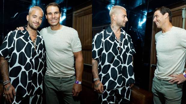 Rafael Nadal sorprende con curioso baile en concierto de Maluma | VIDEO