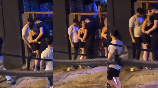 Mujer causa indignación al besar a su novio mientras perrea con el 'amigo' | VIDEO