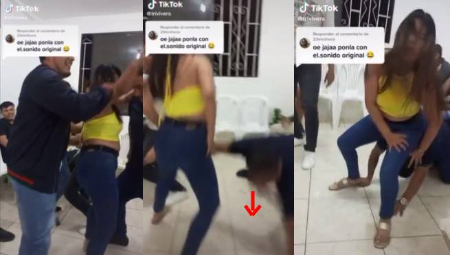 Joven intenta bailar perreo con amiga, pero cae de cabeza: 