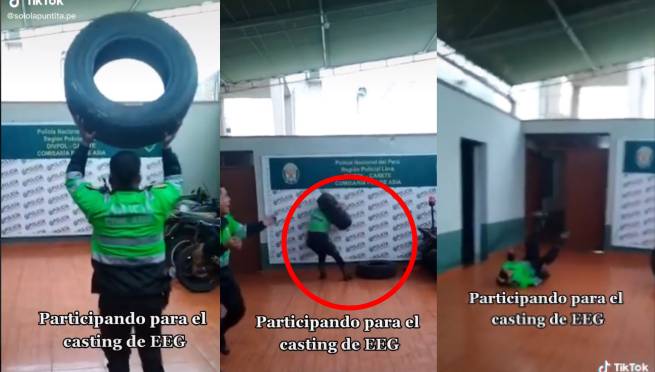 TikTok: policías compiten a lo 'Esto Es Guerra' y ocurre lo inesperado  | VIDEO