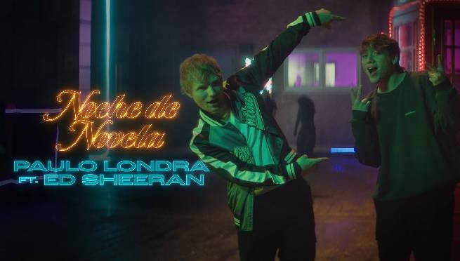 Paulo Londra se unió a Ed Sheeran para el estreno de 'Noche de Novela' | VIDEO