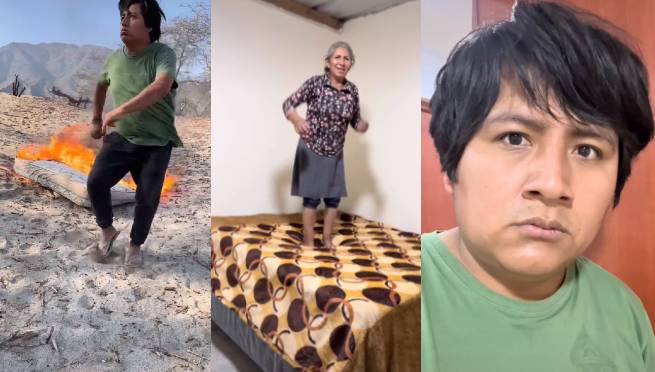 Sibenito quema los ahorros de sus padres por regalarles un colchón nuevo | VIDEO