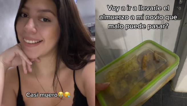 Joven le lleva el almuerzo a su novio y lo encuentra en brazos de otra | VIDEO