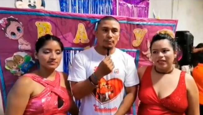 Hombre sorprende al celebrar el baby shower de sus dos esposas: 