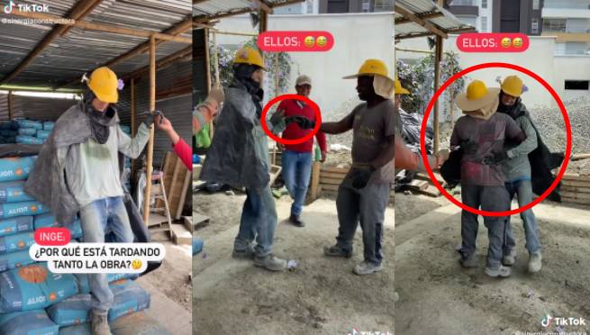 Albañiles son captados bailando 'Tiempo de vals' y se vuelven virales | VIDEO