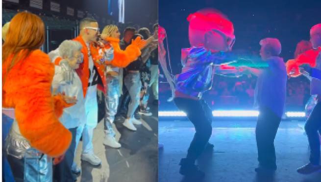 Daddy Yankee sacó a bailar a una abuelita en pleno concierto | VIDEO