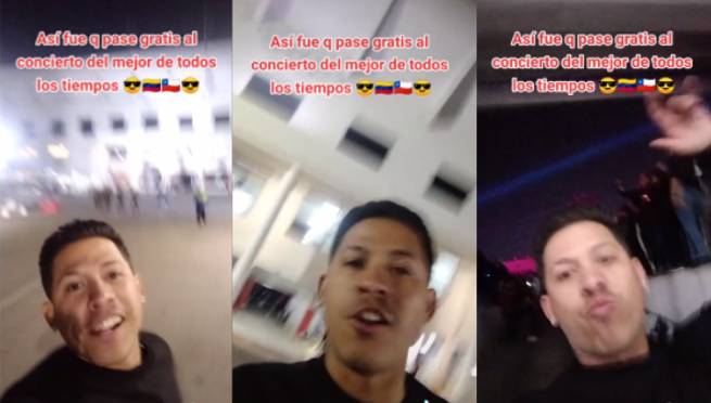 Venezolano muestra cómo se coló al concierto de Daddy Yankee en Chile: 'Así fue que pase gratis' | VIDEO