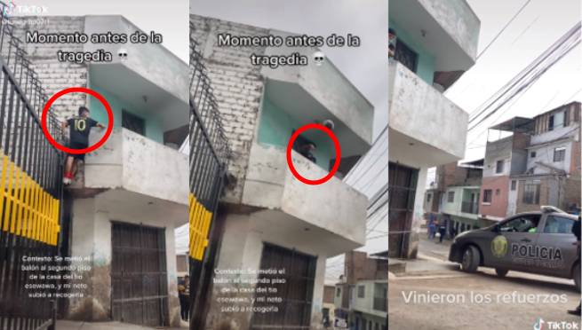 Joven ingresa a una casa para recoger su pelota, pero luego no sabe cómo bajar | VIDEO