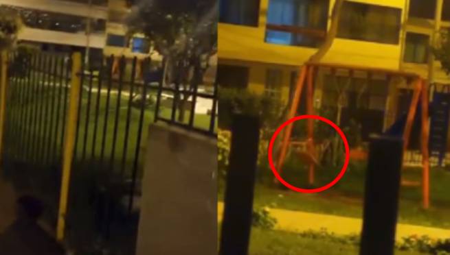 Vecina capta suceso paranormal en un parque de San Juan de Miraflores | VIDEO