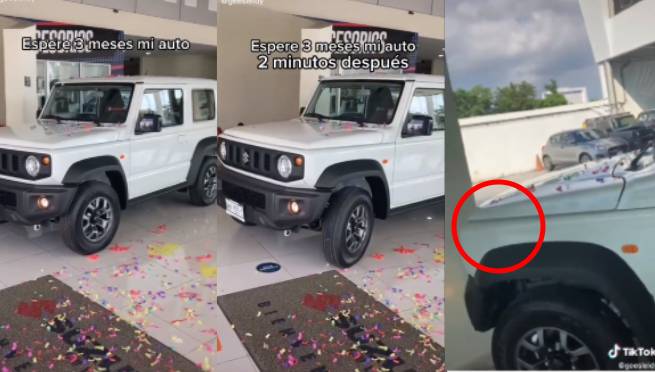 Joven esperó tres meses para comprarse su auto nuevo y lo termina estrellando en minutos | VIDEO