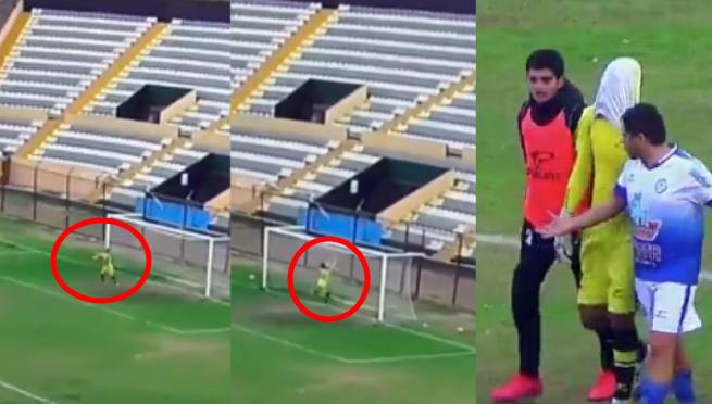 ¡Insólito! Arquero de Copa Perú intentó parar la pelota con el pecho, pero la metió en su propio arco | VIDEO