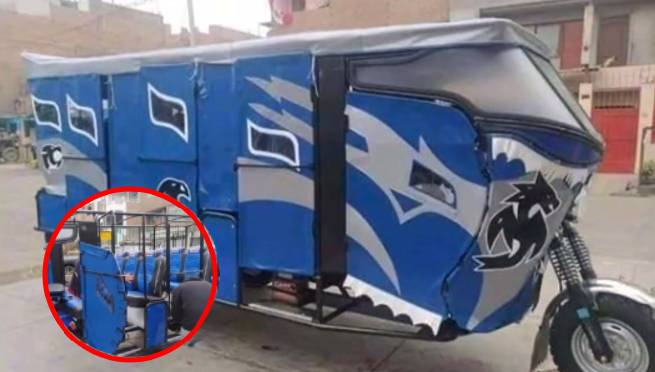 Peruano convierte su mototaxi en una innovadora 'limusina' y causa sensación en redes | VIDEO