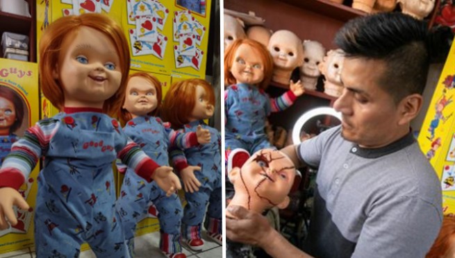Peruano crea su propia fábrica de muñecos 'Chucky' y la rompe en ventas | VIDEO