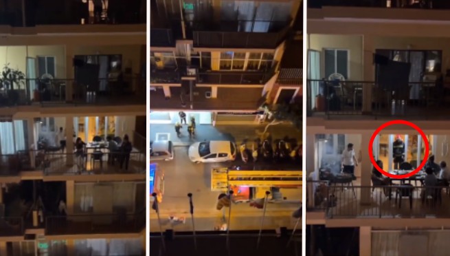 Hacen carne asada en el balcón y vecinos llaman asustados a los bomberos | VIDEO
