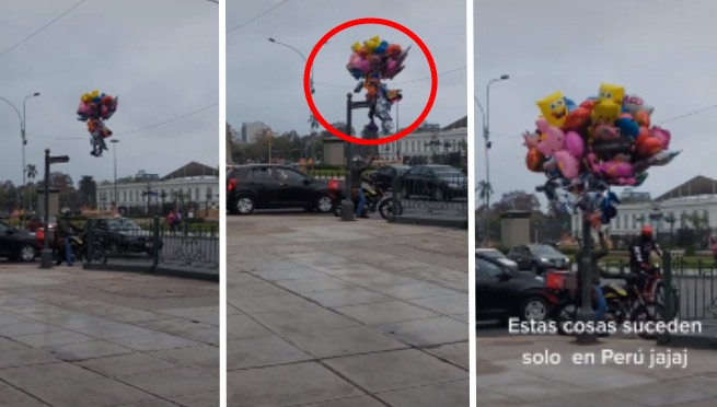 Vendedor de globos sale a vender su mercadería, la pierde y esta vuela por toda la ciudad | VIDEO