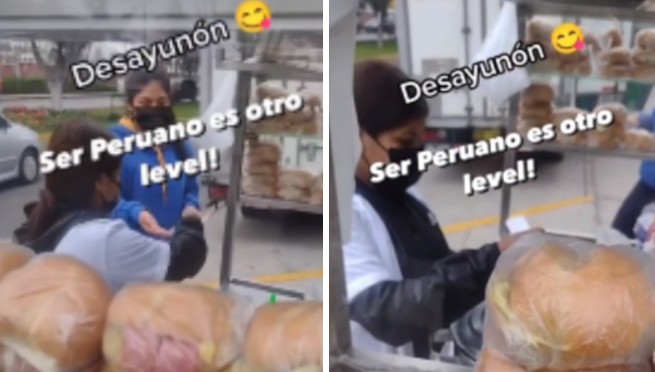 Peruano decide probar desayuno en carretilla, pero sorprende al pedir un latte macchiato y dos muffins | VIDEO