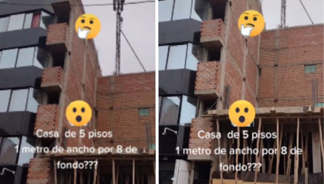Peruano presume su casa de 5 pisos, pero tiene un metro de ancho y es troleado: 