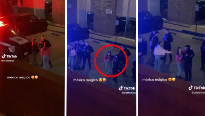 Chica saca a bailar a policía para evitar que la arresten y se vuelve viral | VIDEO