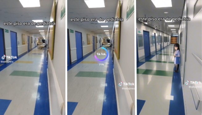 Joven utiliza el filtro anime en un hospital, pero la cámara detecta la presencia de una niña | VIDEO