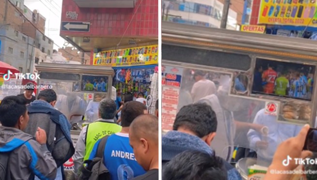 Emolientero transmite partido del mundial desde su carrito y causa sensación en redes | VIDEO