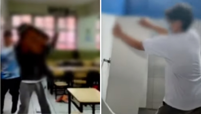 Promoción 'festejó' el fin del año escolar destrozando las aulas de su colegio | VIDEO