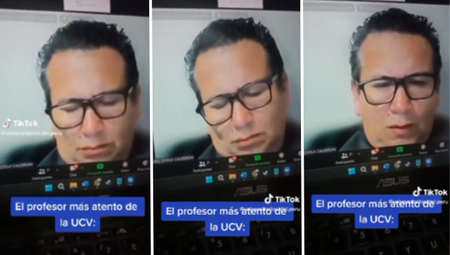 Profesor de la UCV se queda dormido en clase y alumnos quedan en shock: 'Es su estado de observación' | VIDEO