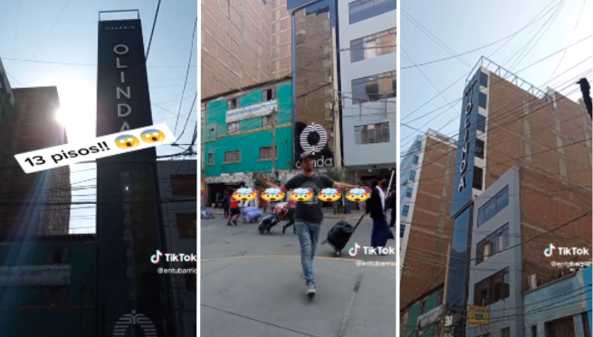 Peruano queda en shock al ver un edificio de 13 pisos y 2 metros de ancho en Gamarra | VIDEO