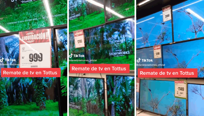 Tottus remata televisores de 55 pulgadas, pero usuarios los trolean en TikTok: 'Son de exhibición' | VIDEO