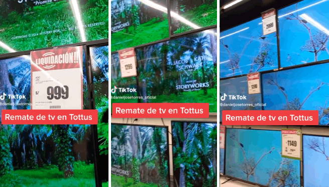 Tottus remata televisores de 55 pulgadas, pero usuarios los trolean en TikTok: 