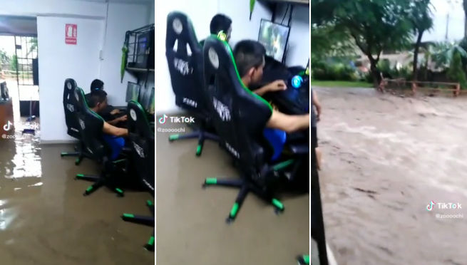 Doteros se olvidan del huaico y siguen su partida en plena inundación: 