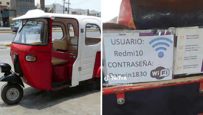 Mototaxista se moderniza y ofrece Wi-Fi a sus pasajeros: 