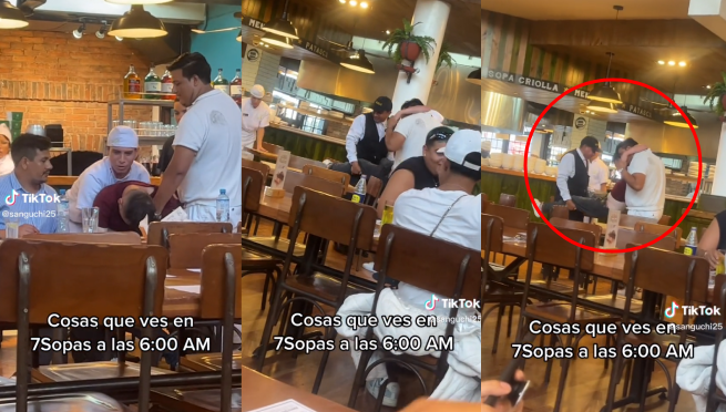 Peruano se queda dormido en restaurante y cocineros lo sacan cargado: 'Excelente servicio' | VIDEO