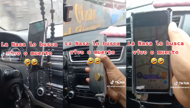 Taxista peruano crea singular truco para evitar que le roben su celular: “La NASA lo busca vivo o muerto”