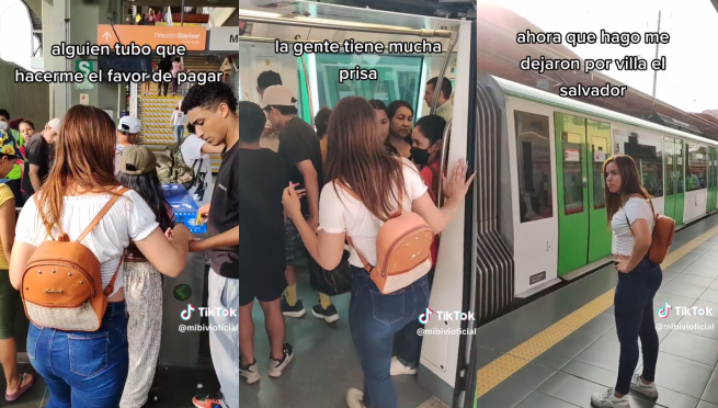 Venezolana sube por primera vez al Metro de Lima para ir al Callao y termina en Villa El Salvador