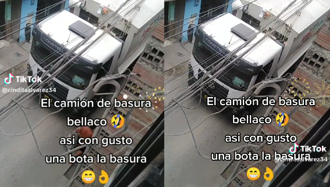 Camión recoge la basura al ritmo de “una gatita que le gusta el mambo” y se vuelve viral