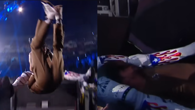 Bad Bunny es lanzado contra una mesa y queda inconsciente en pelea de la WWE