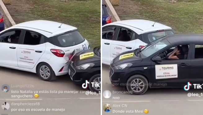 Intentó sacar su brevete, pero causa terrible accidente y se puso a llorar